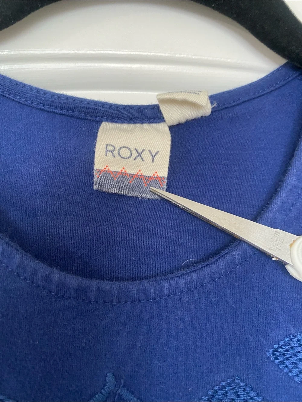ROXY Ano Nuevo 2 Dress Blue Depths Bodycon Cutout Back Size XS - Picture 5 of 10